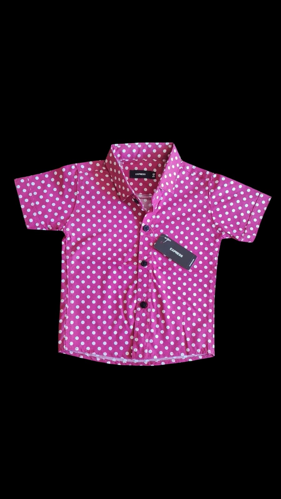Kids Premium Polka Dot Casual Button-Down Shirt – Short Sleeve — Boys kids clothing