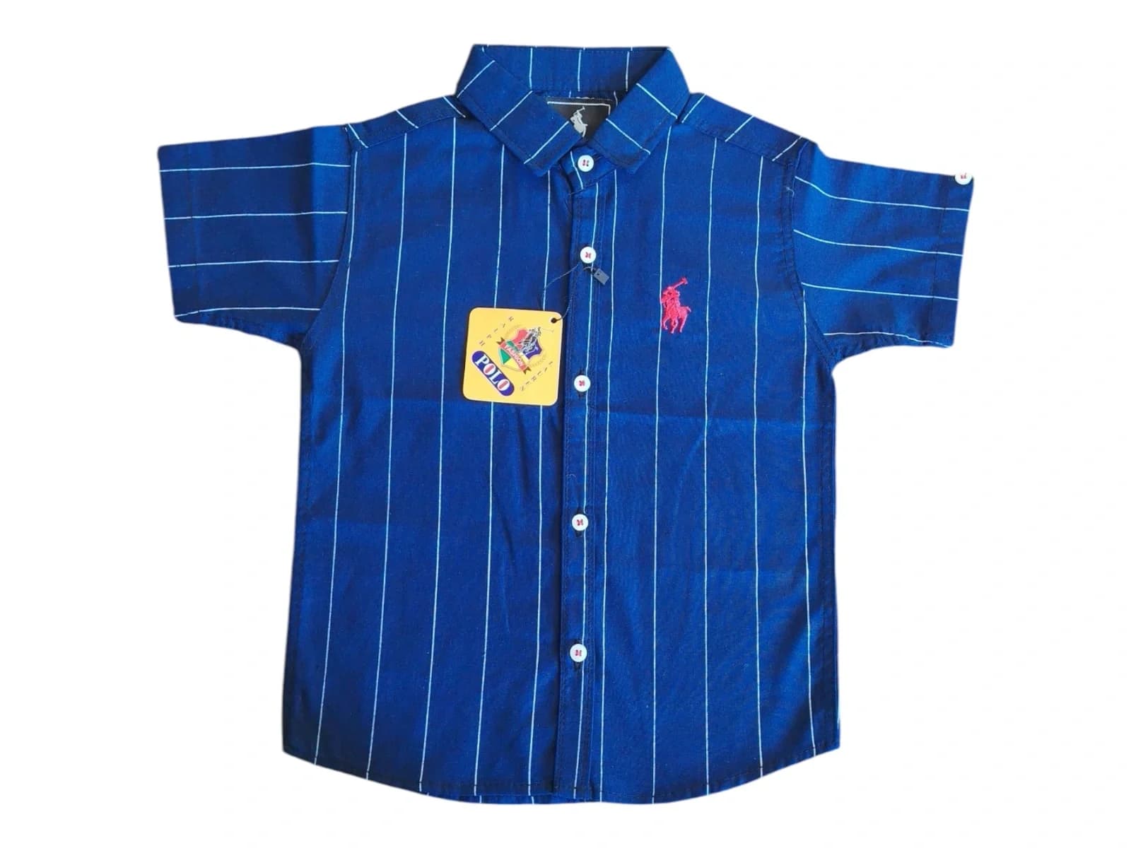 Kids Blue Striped Polo-Style Shirt — Boys kids clothing